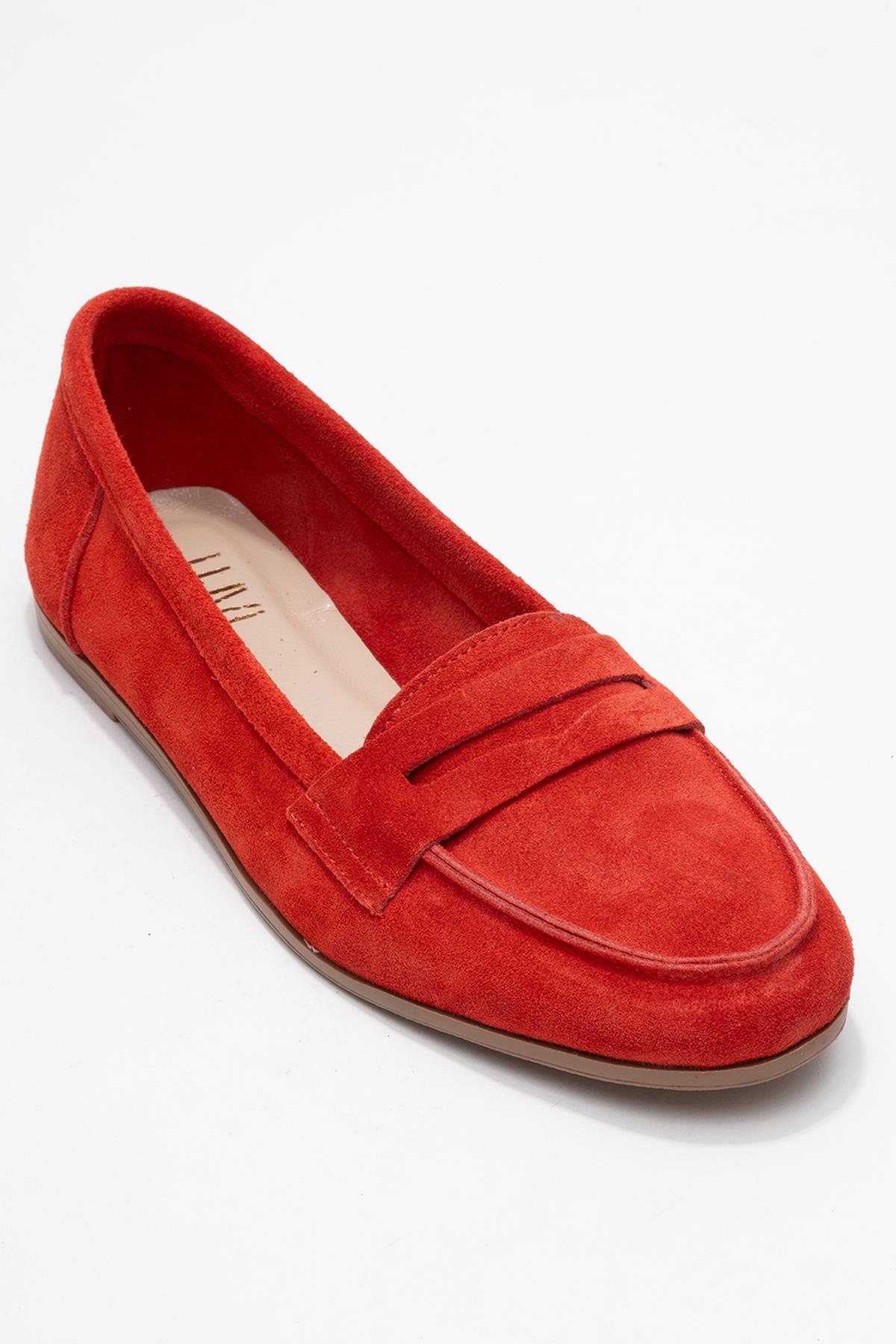 Dorothy - Red Suede Leather Loafers (Women)