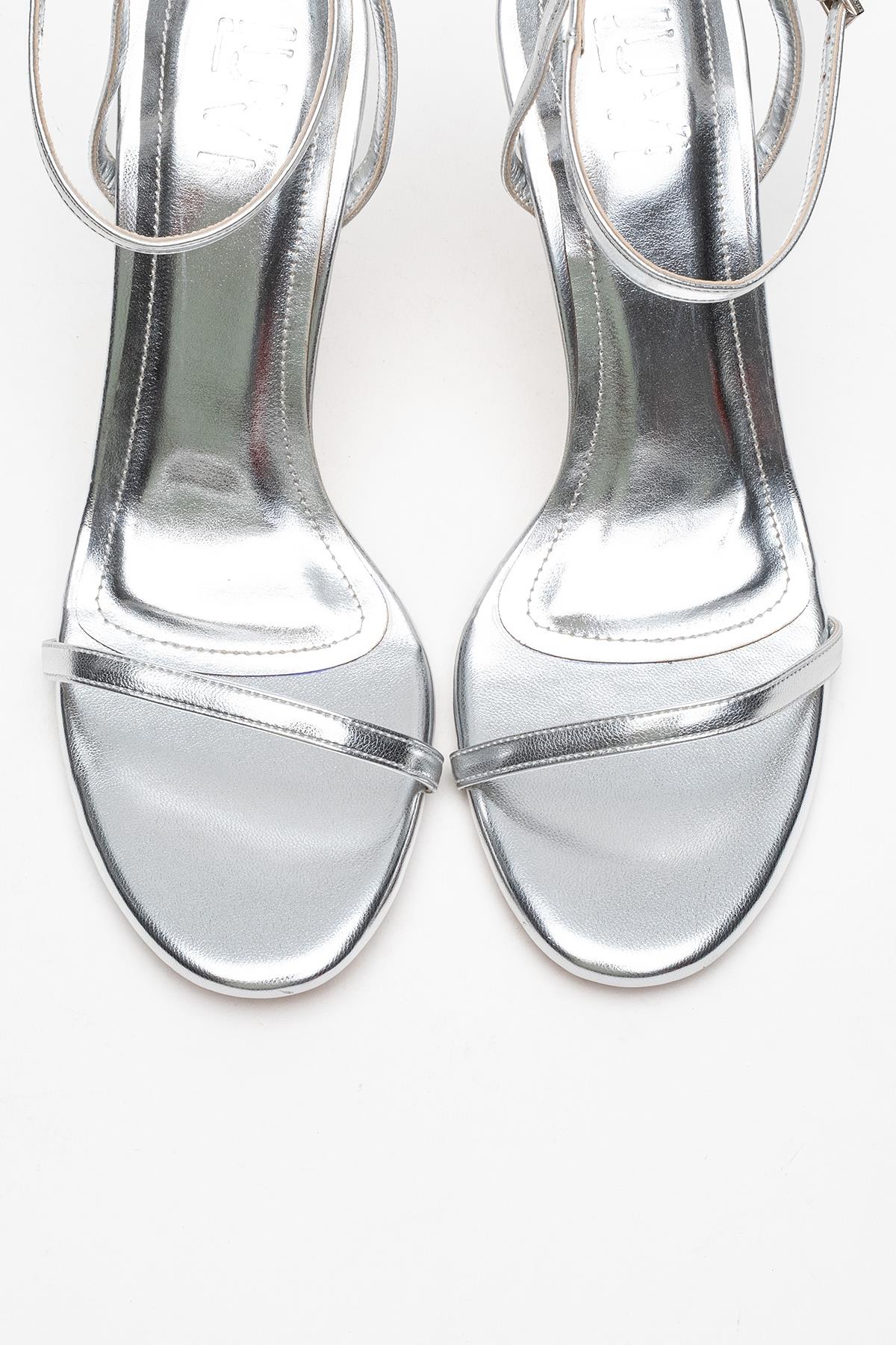 Jasmin - Silver Single-Strap Heeled Shoe (Women)