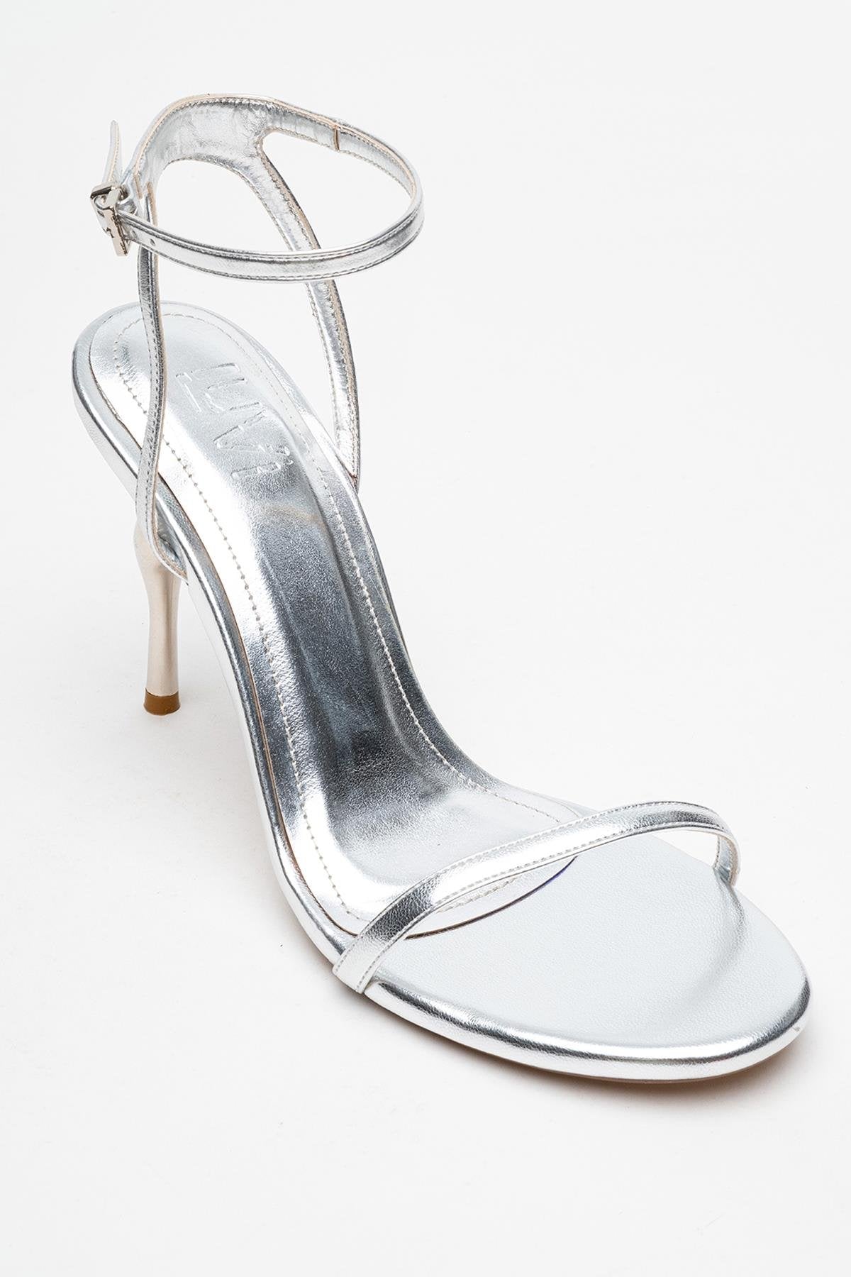 Jasmin - Silver Single-Strap Heeled Shoe (Women)