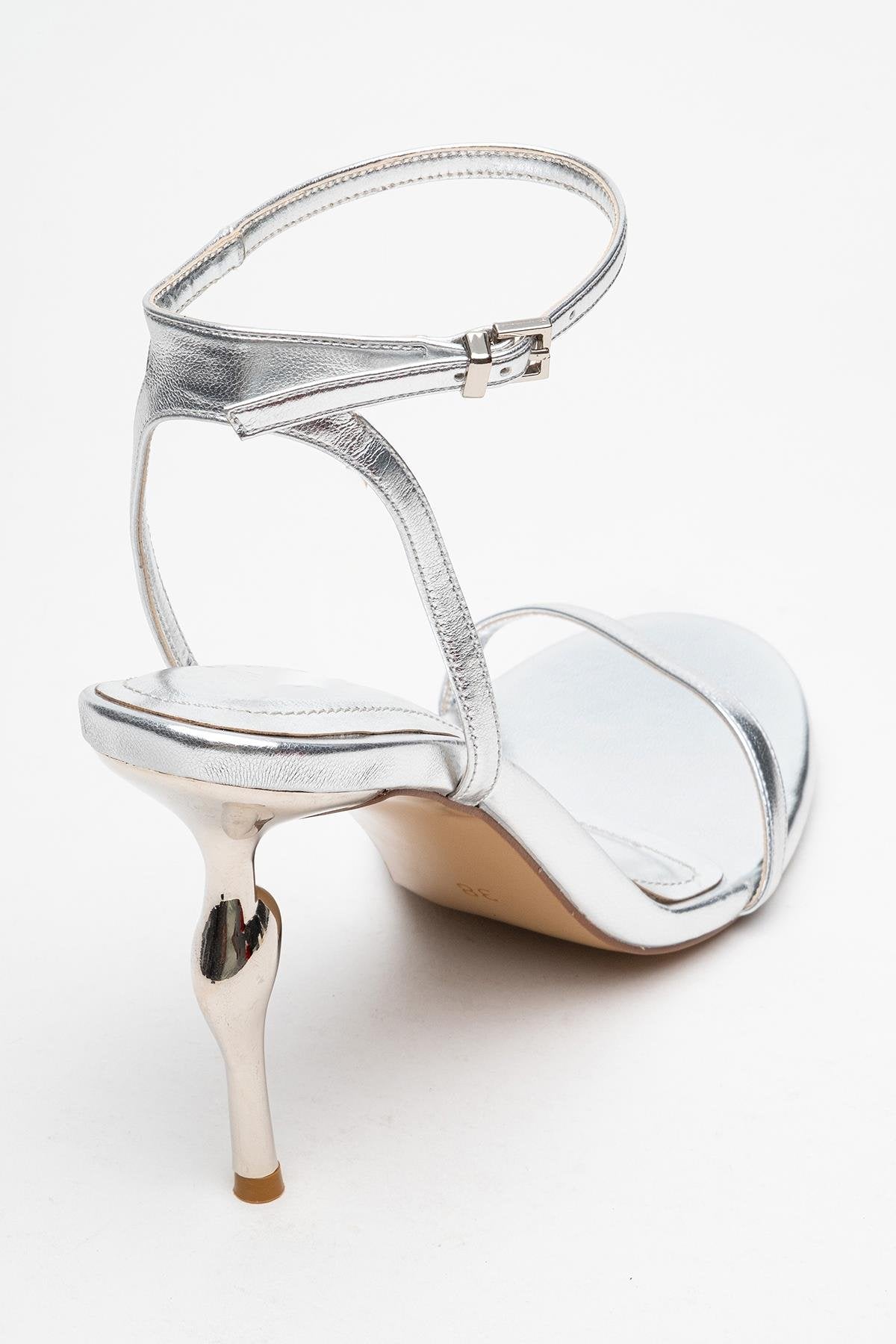 Jasmin - Silver Single-Strap Heeled Shoe (Women)