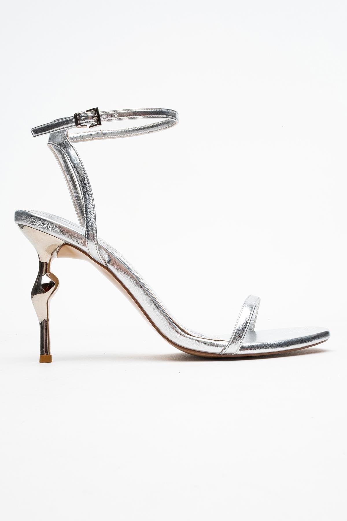 Jasmin - Silver Single-Strap Heeled Shoe (Women)