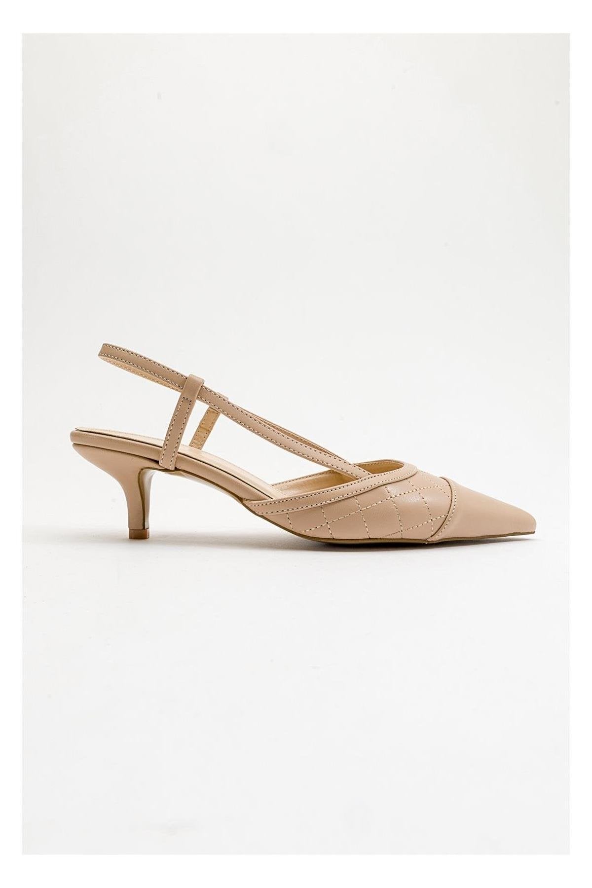 Goodge - Nude Pointed Toe Backless Heeled Pump (Women)