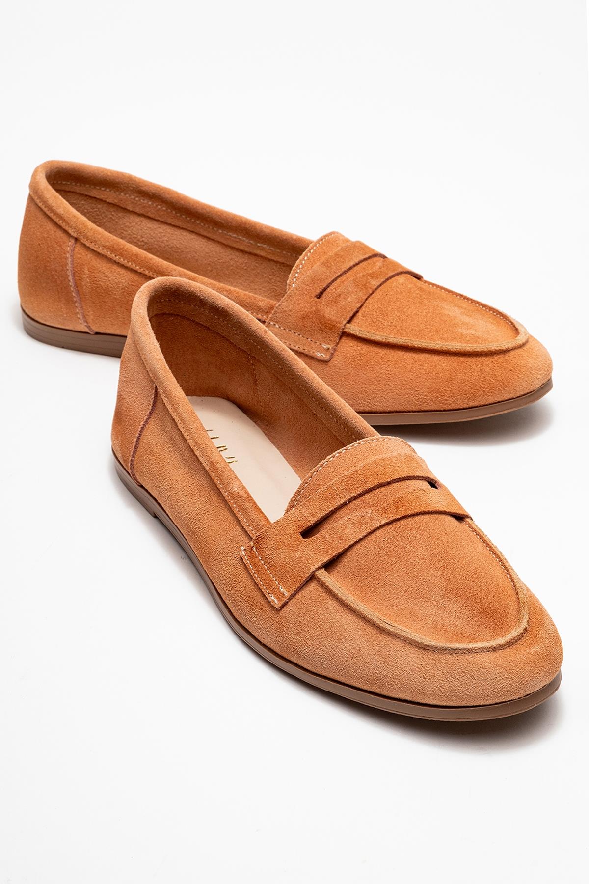 F02 - Honey Suede Genuine Leather Loafer (Women)