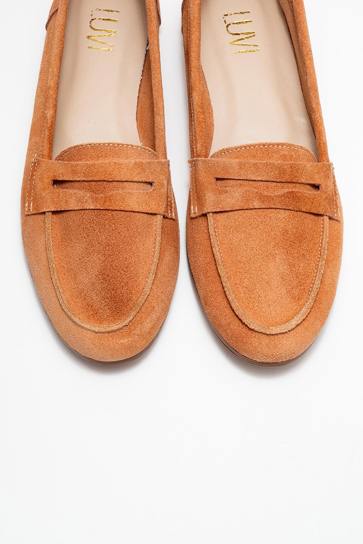 F02 - Honey Suede Genuine Leather Loafer (Women)