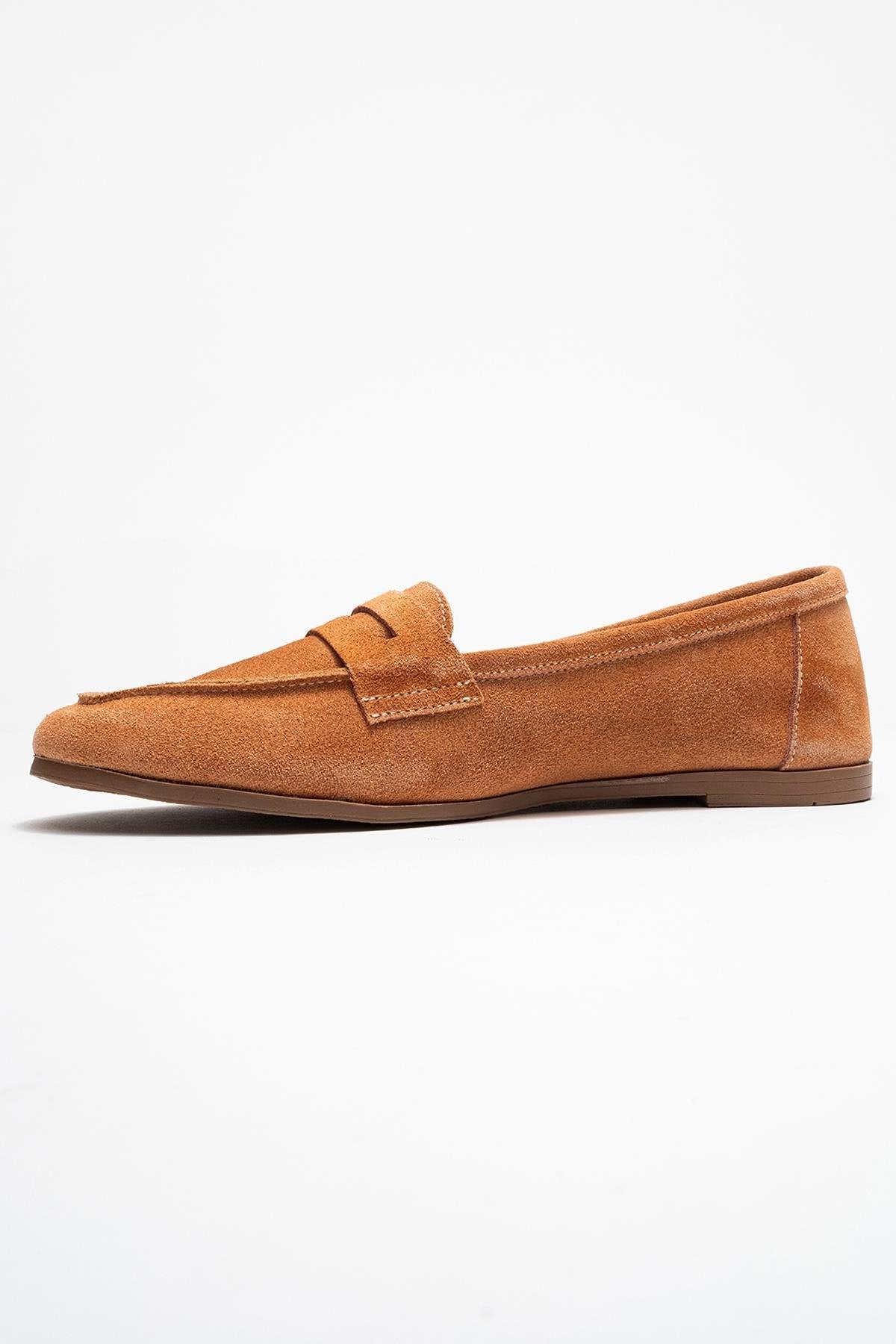 F02 - Honey Suede Genuine Leather Loafer (Women)