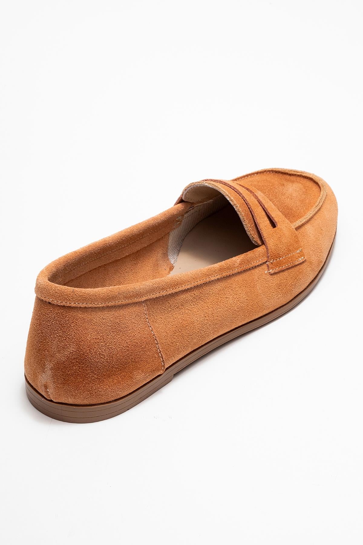 F02 - Honey Suede Genuine Leather Loafer (Women)