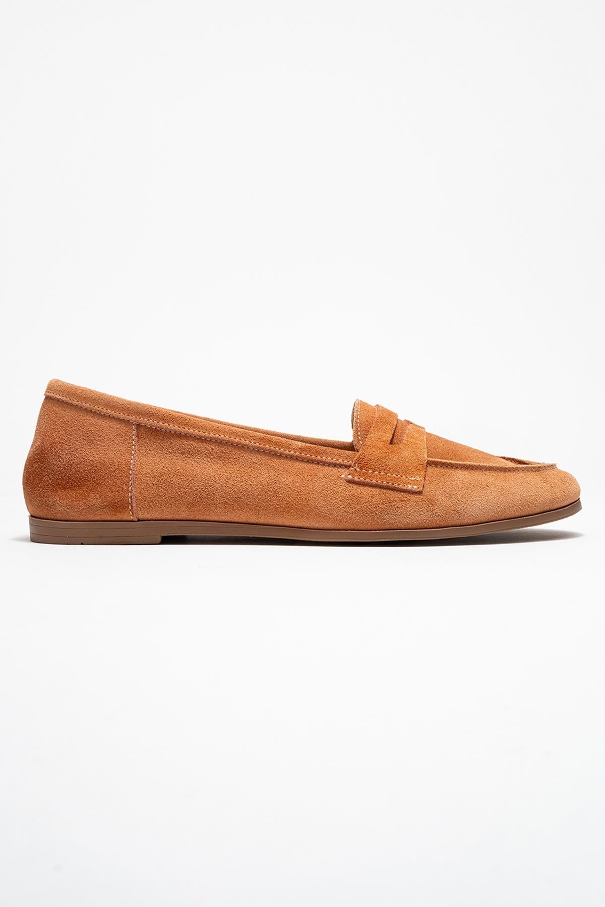 F02 - Honey Suede Genuine Leather Loafer (Women)