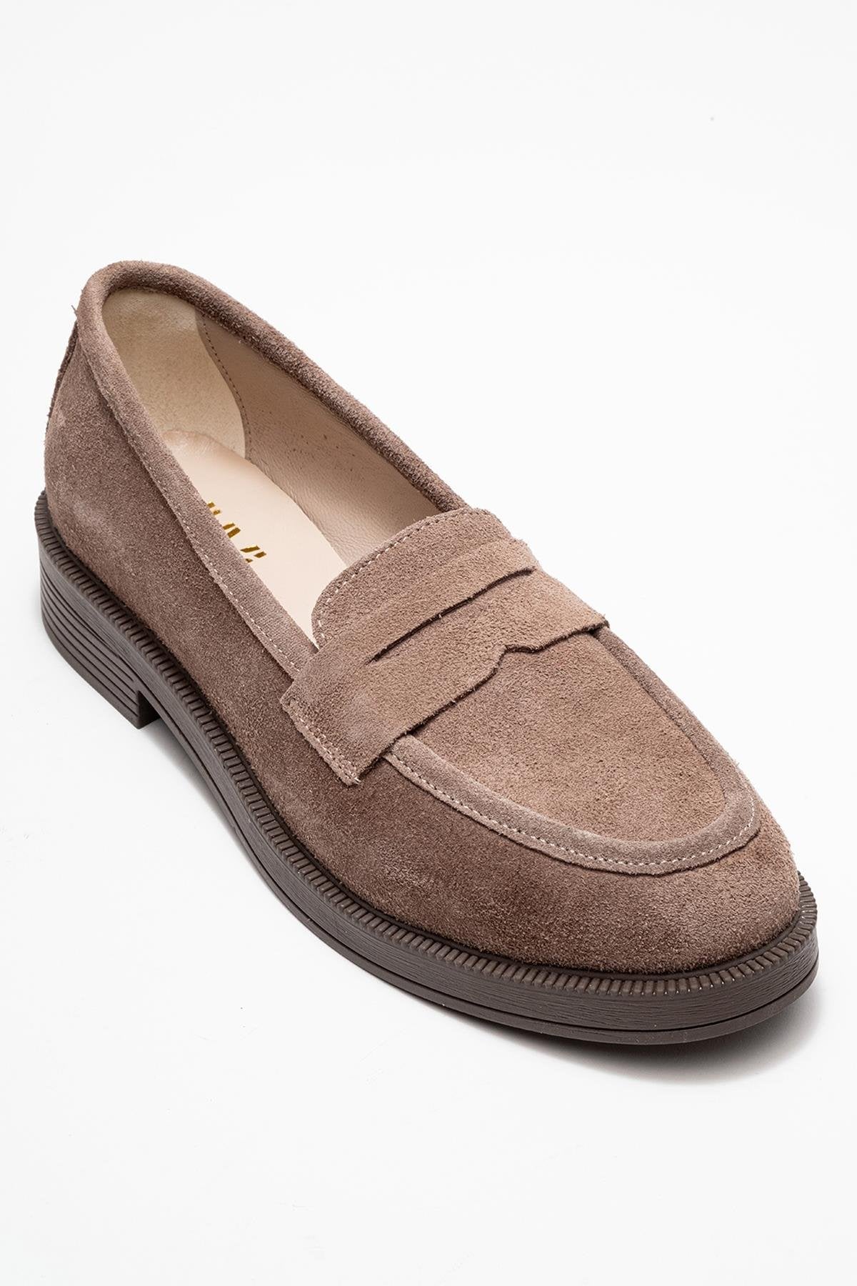 Bree - Taupe Suede Genuine Leather Loafer (Women)