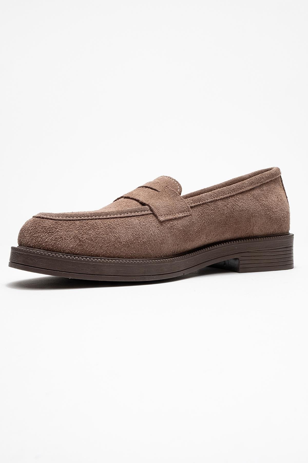 Bree - Taupe Suede Genuine Leather Loafer (Women)