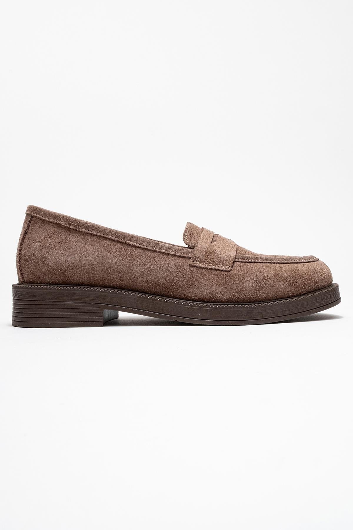 Bree - Taupe Suede Genuine Leather Loafer (Women)