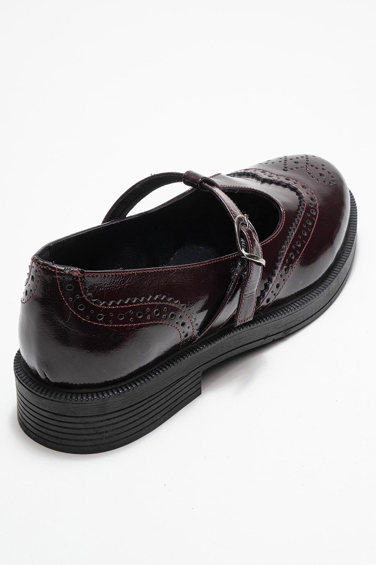 Janney - Burgundy Patent Genuine Leather Loafer (Women)