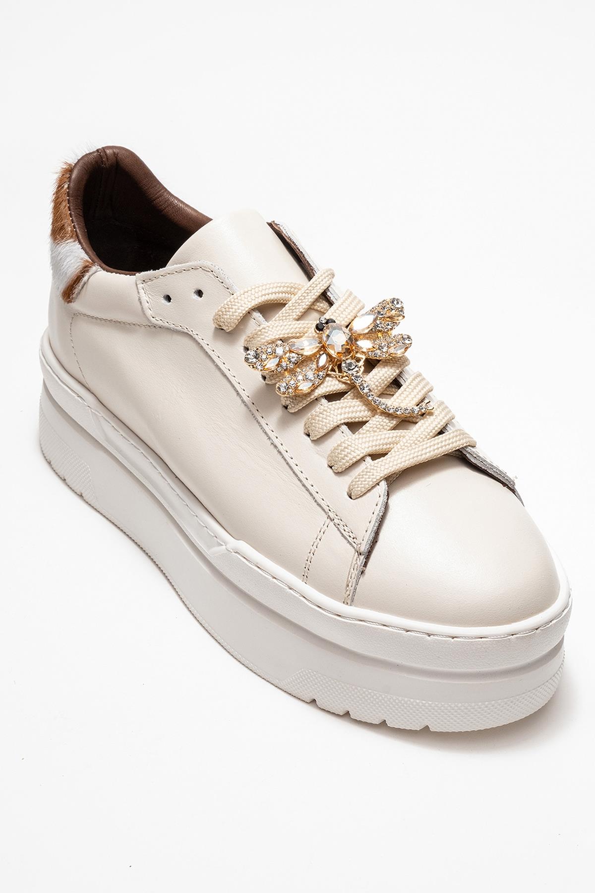 Anabel - Off-White Genuine Leather Casual Sneaker (Women)