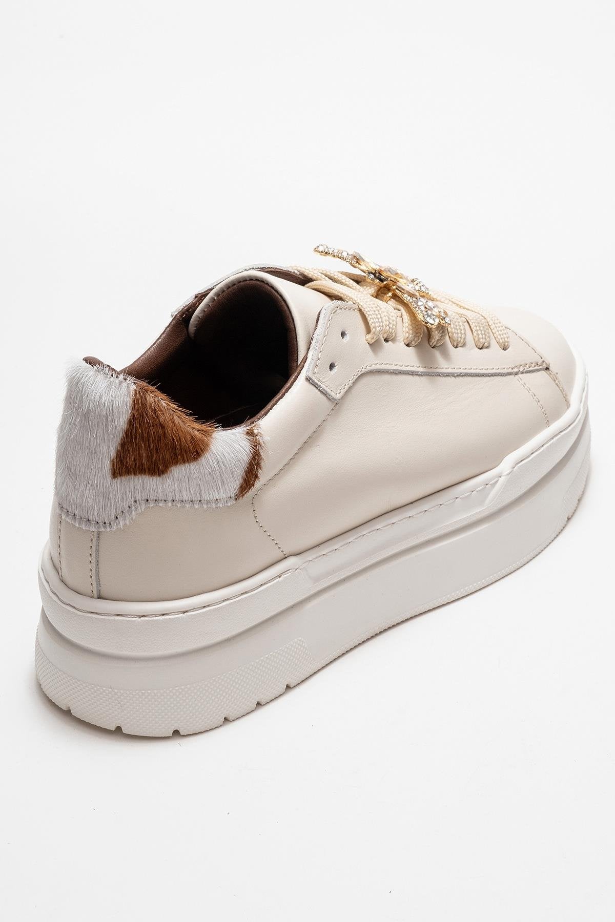 Anabel - Off-White Genuine Leather Casual Sneaker (Women)