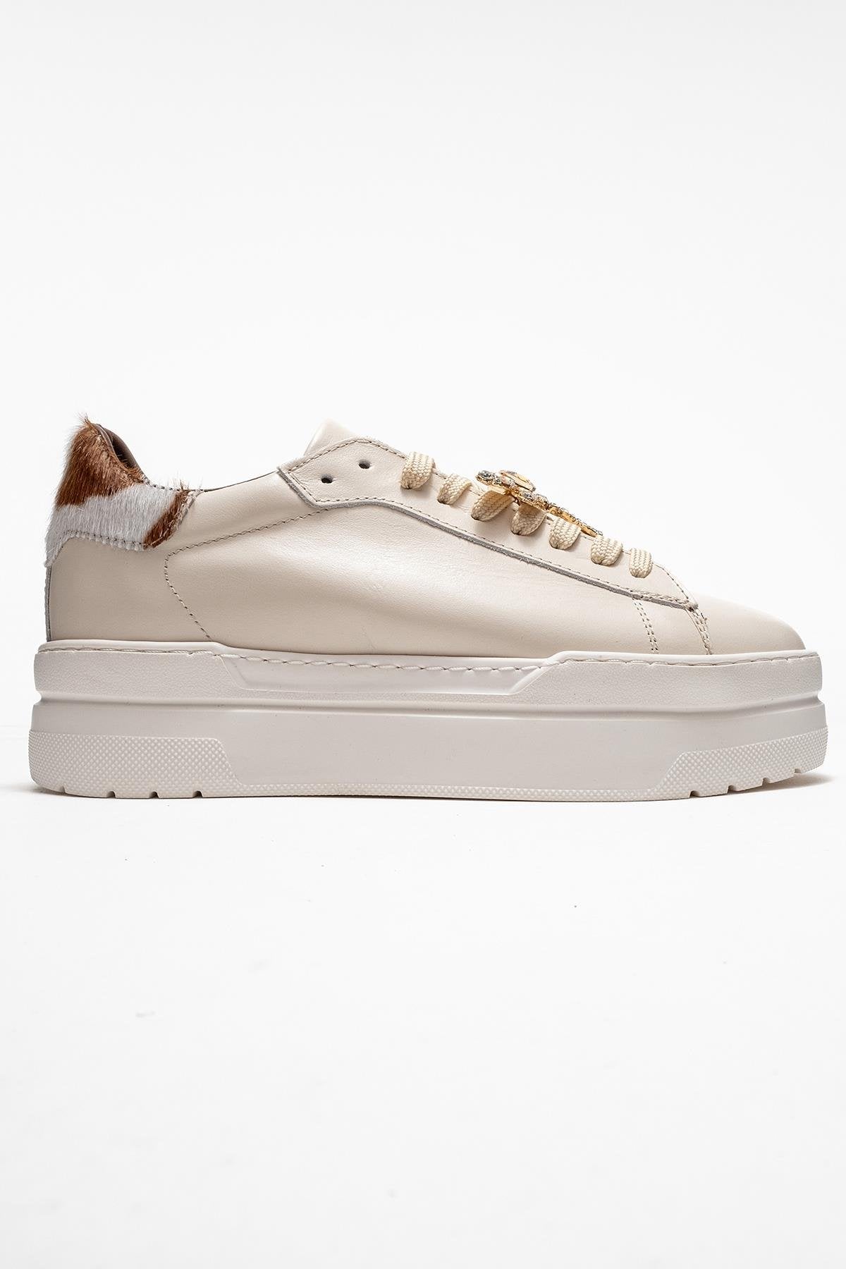 Anabel - Off-White Genuine Leather Casual Sneaker (Women)