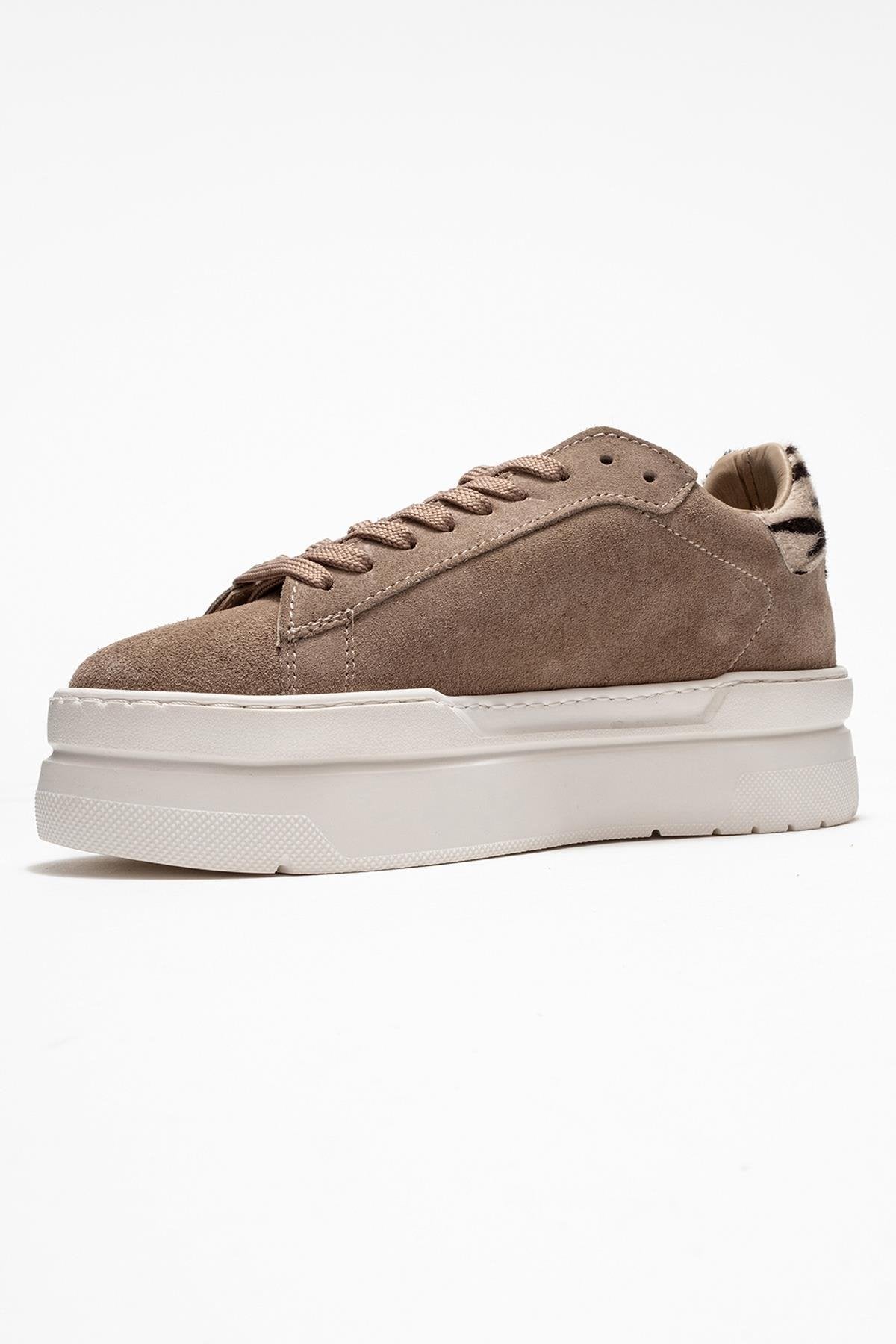 Anabel - Taupe Suede Genuine Leather Casual Sneaker (Women)