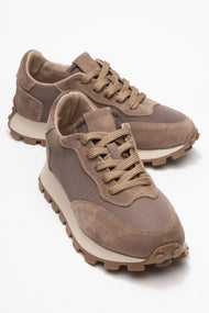 Amanda - Taupe Genuine Leather Sneaker (Women)