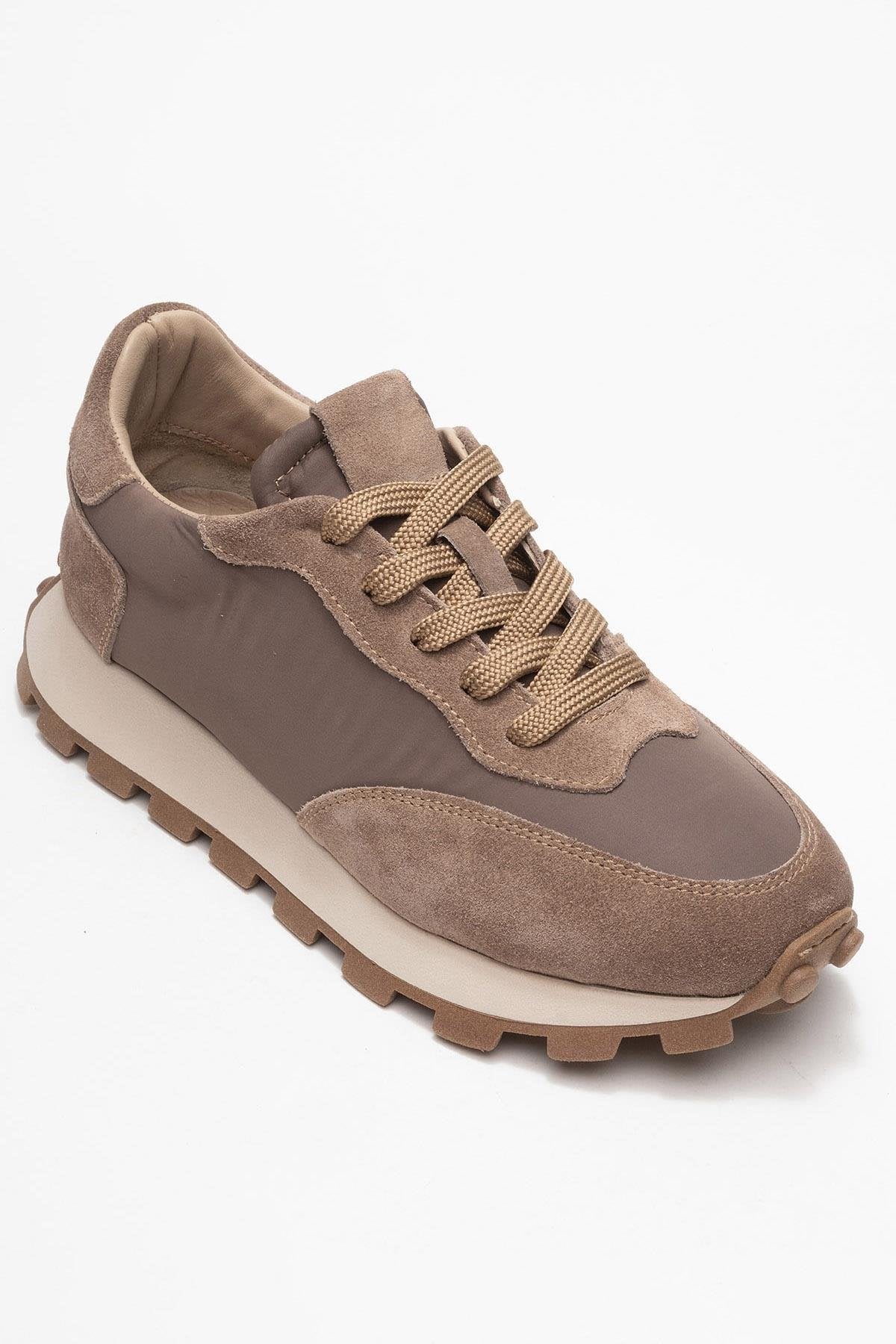 Amanda - Taupe Genuine Leather Sneaker (Women)