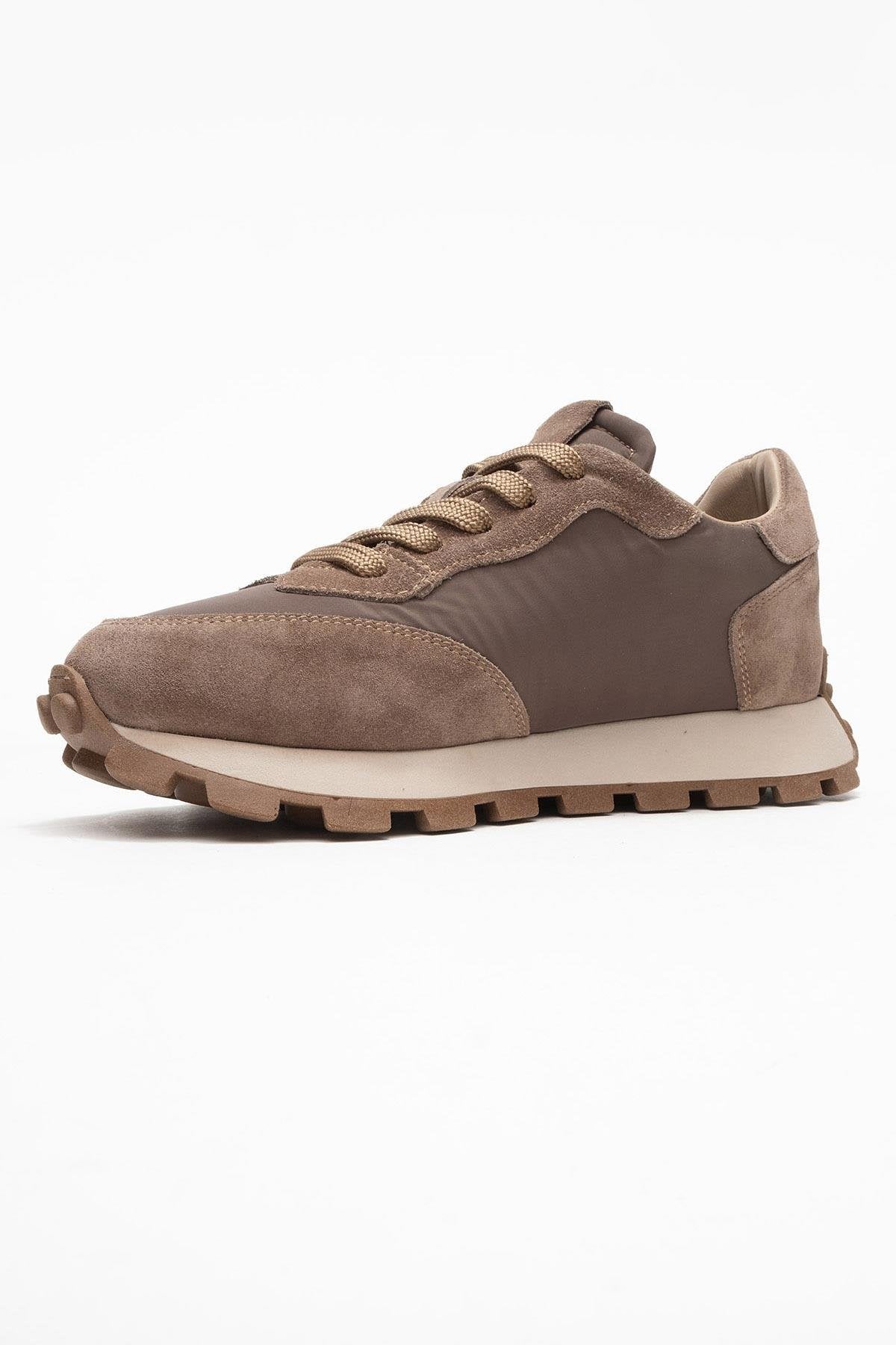 Amanda - Taupe Genuine Leather Sneaker (Women)