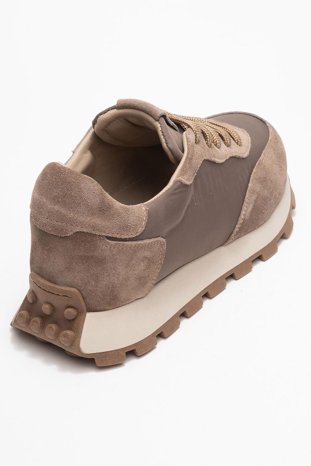 Amanda - Taupe Genuine Leather Sneaker (Women)