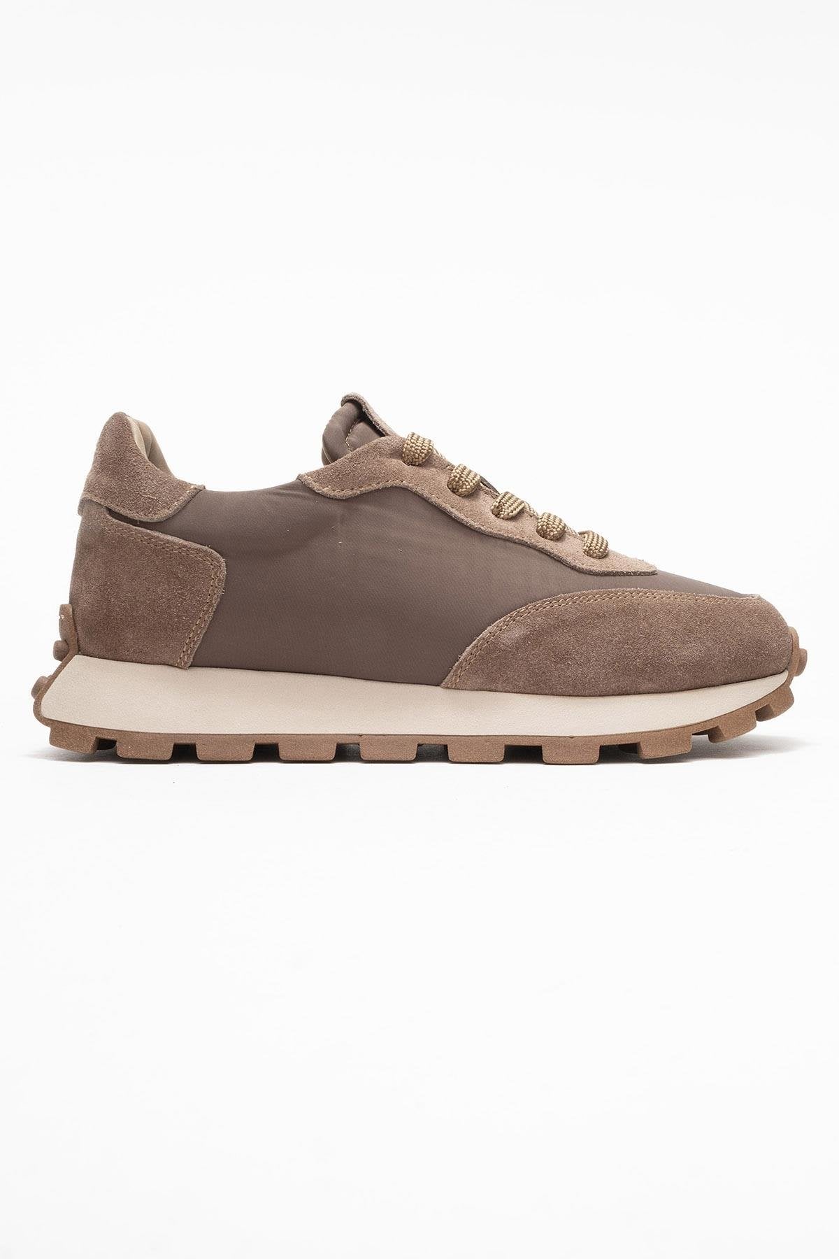 Amanda - Taupe Genuine Leather Sneaker (Women)