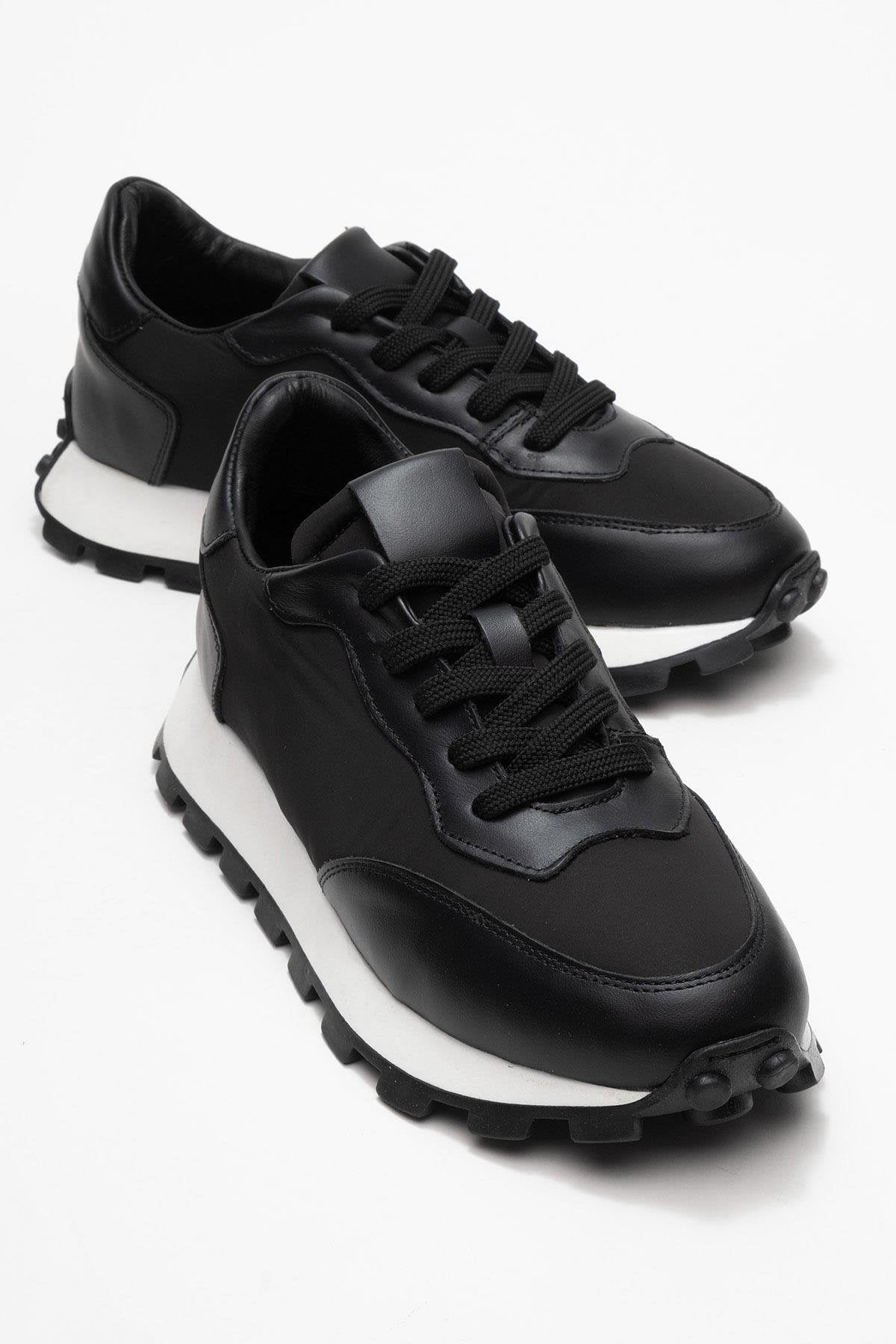Amanda - Black Genuine Leather Sneaker (Women)