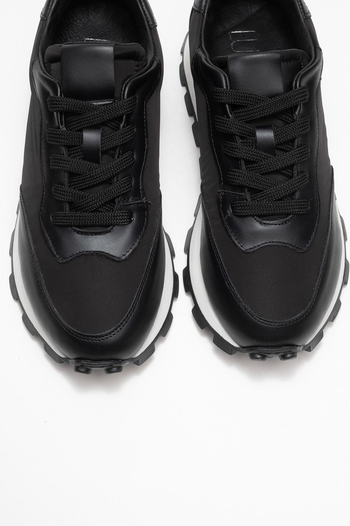 Amanda - Black Genuine Leather Sneaker (Women)