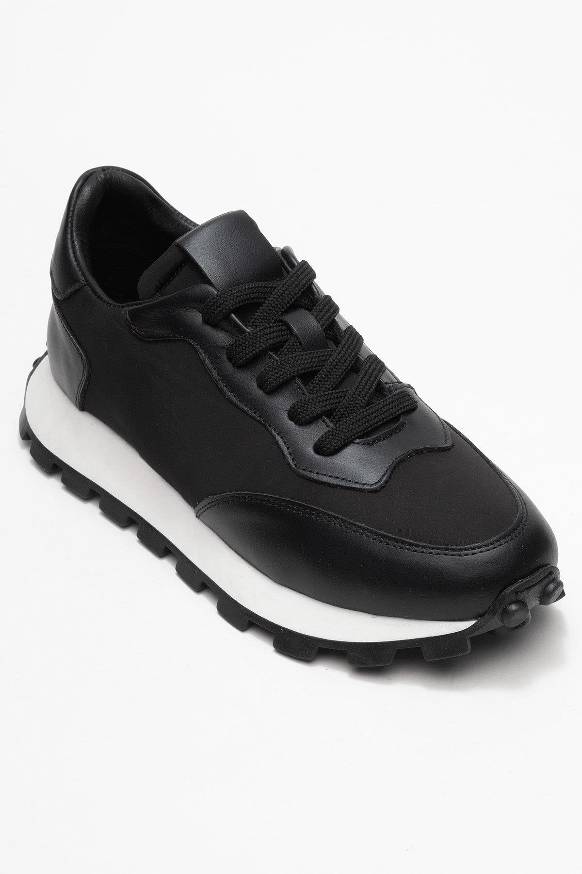 Amanda - Black Genuine Leather Sneaker (Women)