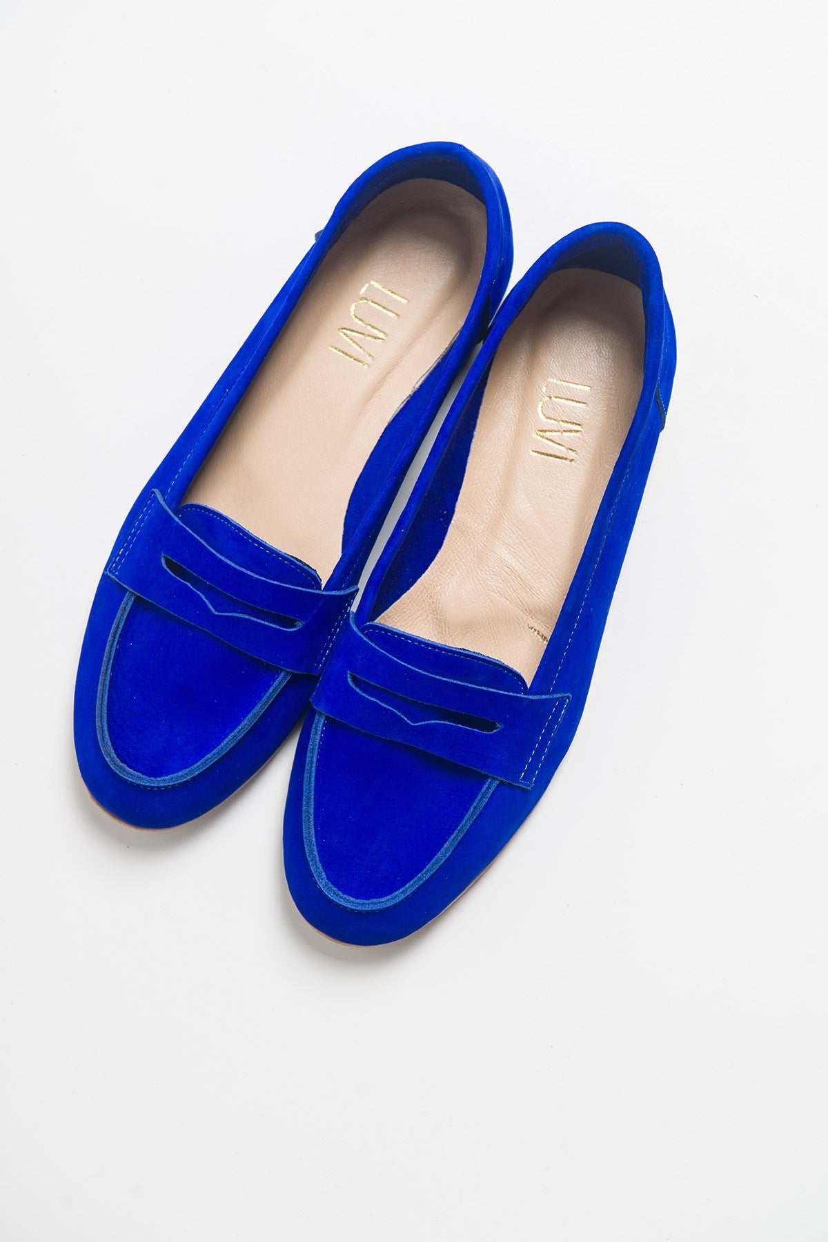 Dorothy - Dark Blue Suede Leather Loafers