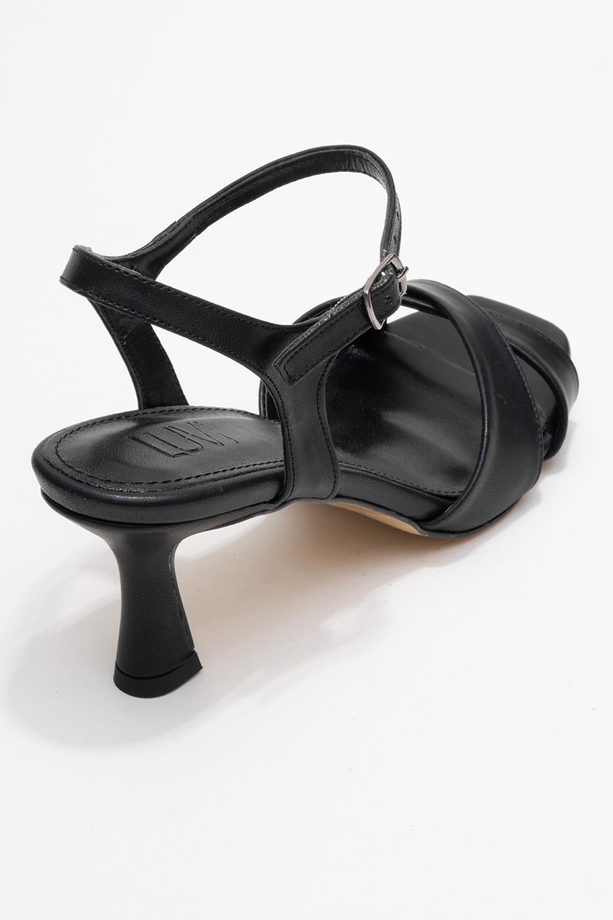 Melin - Black Cross-Strap High Heel Pump (Women)