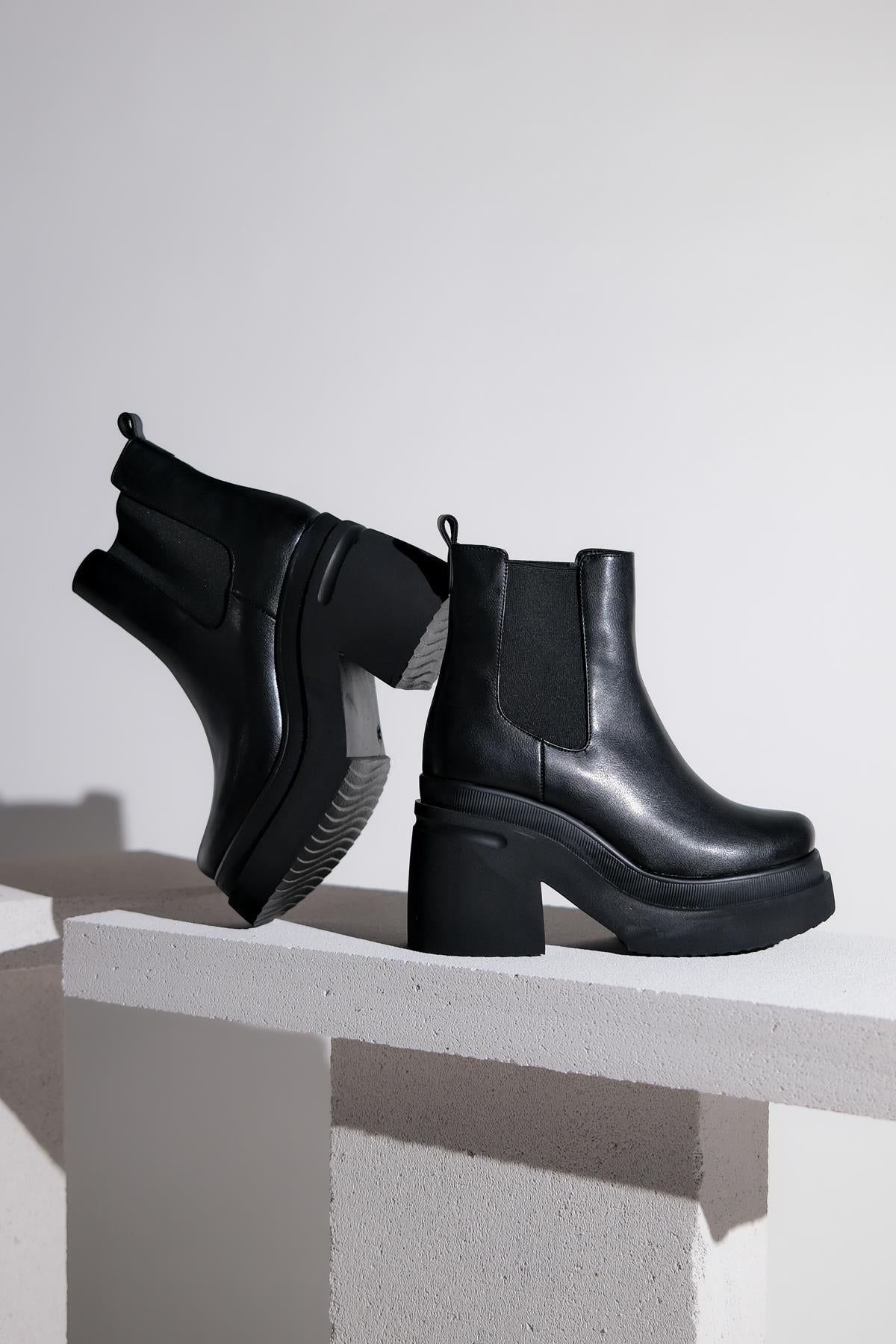 Emma - Black High Heel Boot (Women)