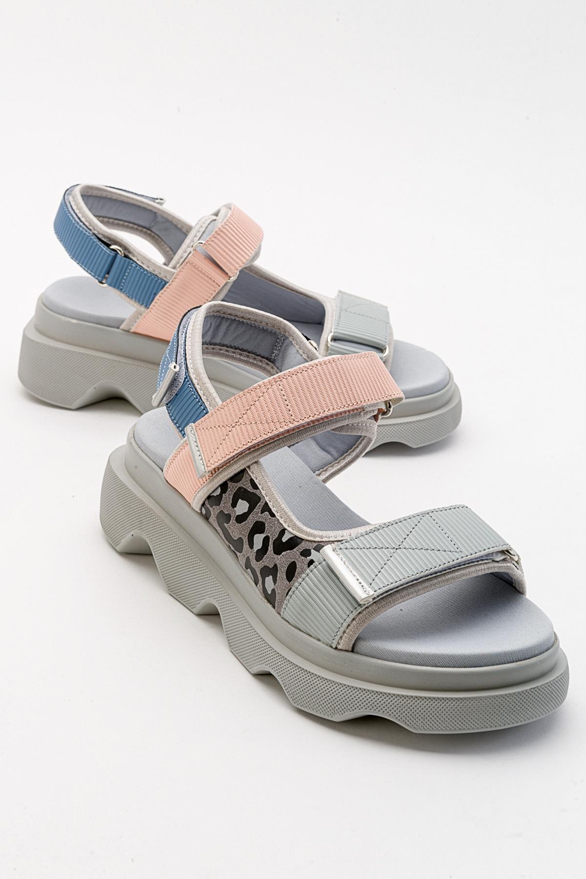 Tedy - Blue Patterned Sandal (Women)
