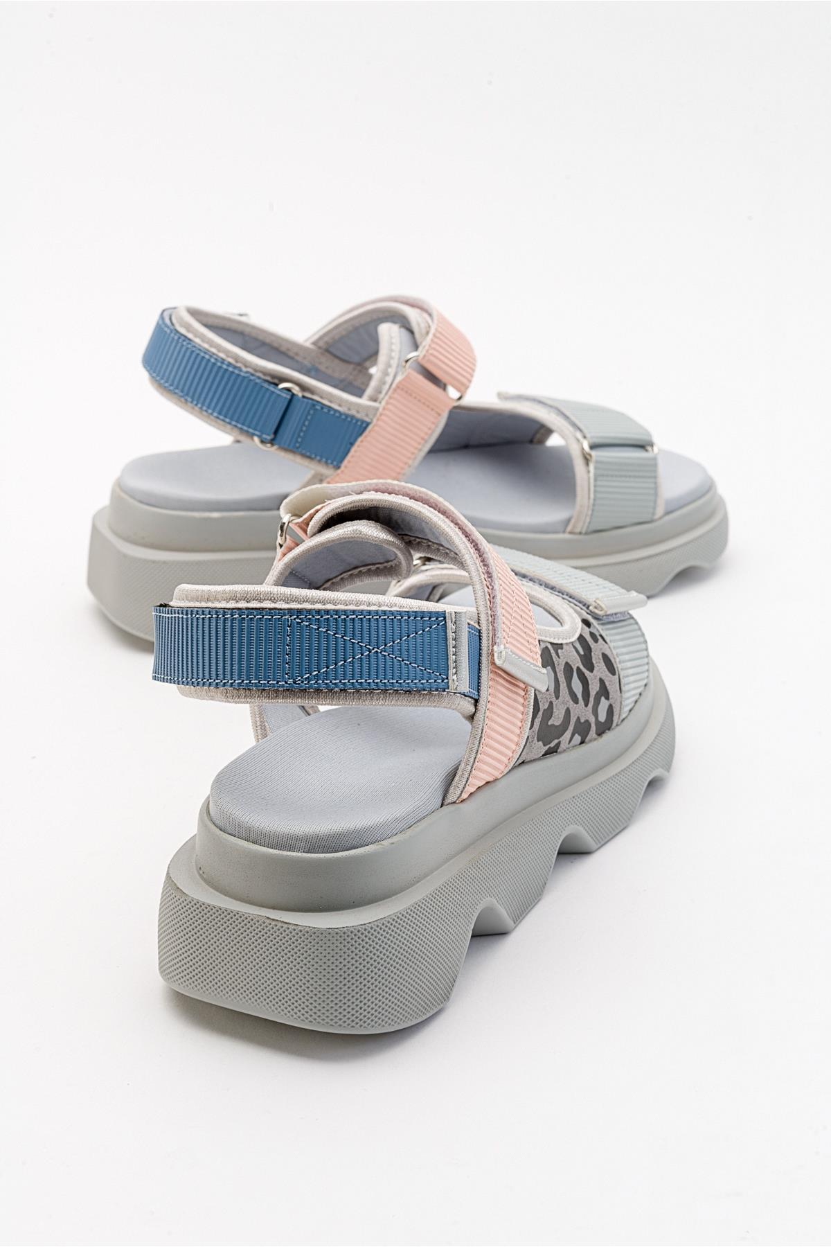 Tedy - Blue Patterned Sandal (Women)