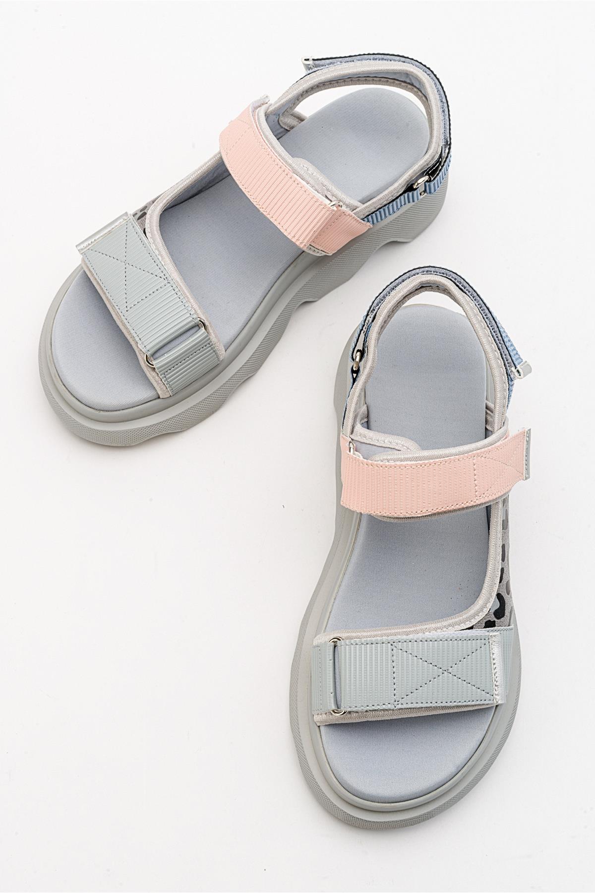 Tedy - Blue Patterned Sandal (Women)