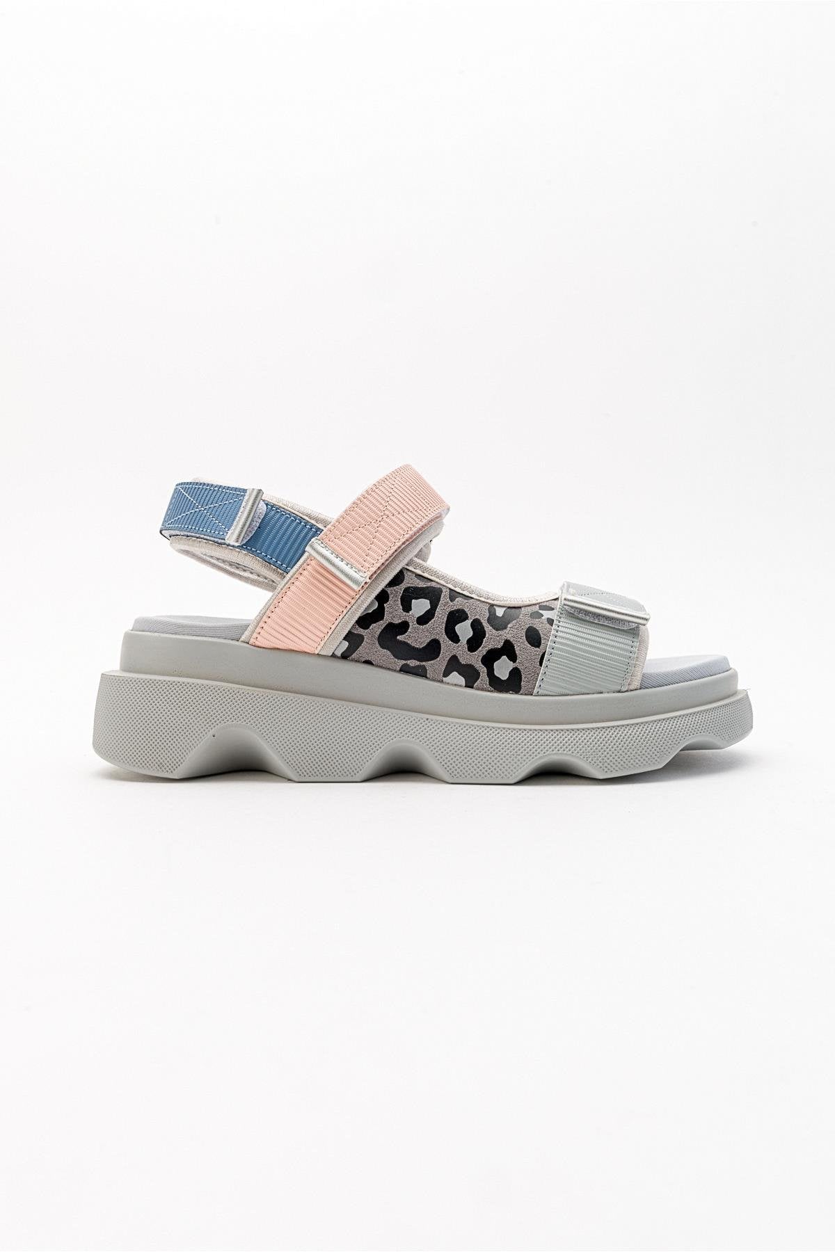 Tedy - Blue Patterned Sandal (Women)