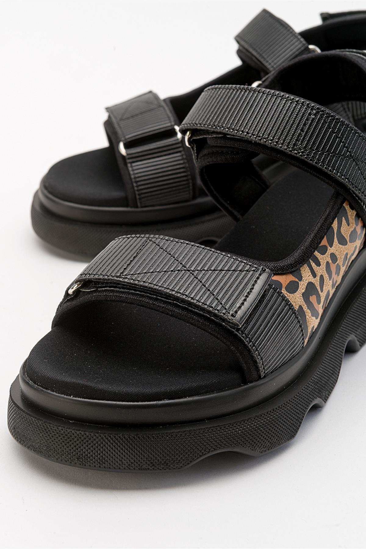 Tedy - Black Patterned Sandal (Women)