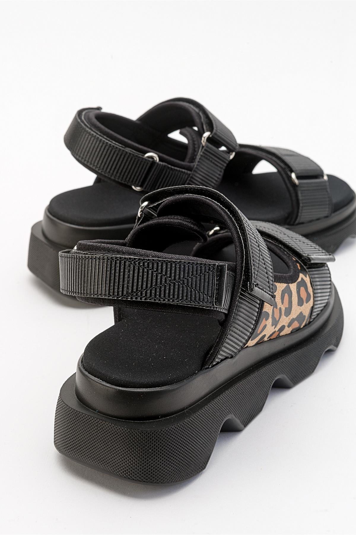 Tedy - Black Patterned Sandal (Women)