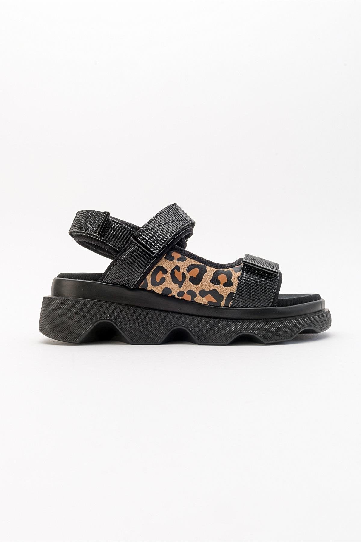 Tedy - Black Patterned Sandal (Women)