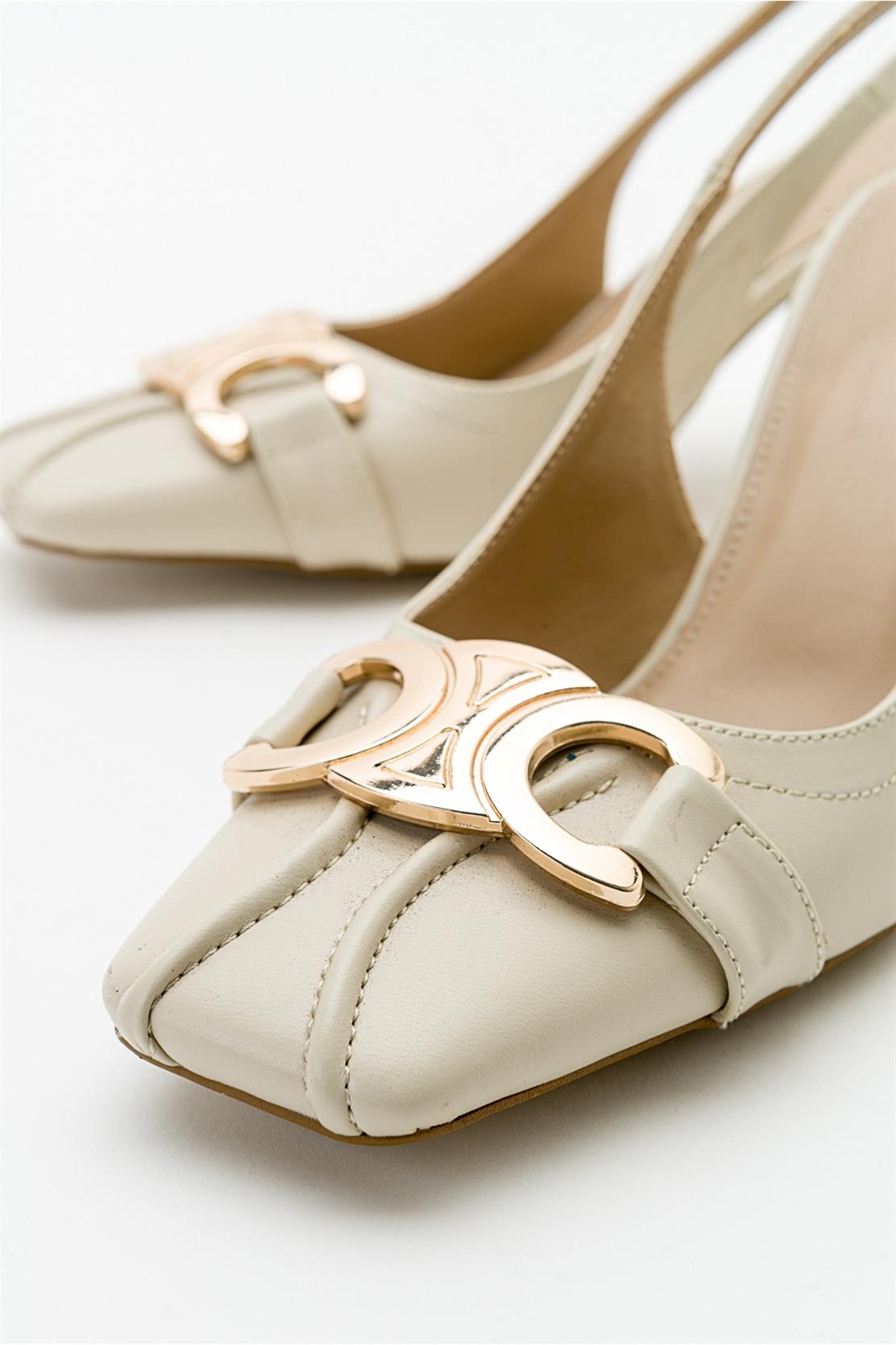 Forlev - Ecru Beige Heeled Shoe (Women)