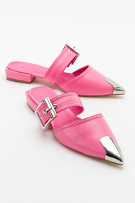 Jenni - Pink Buckle Slide (Women)
