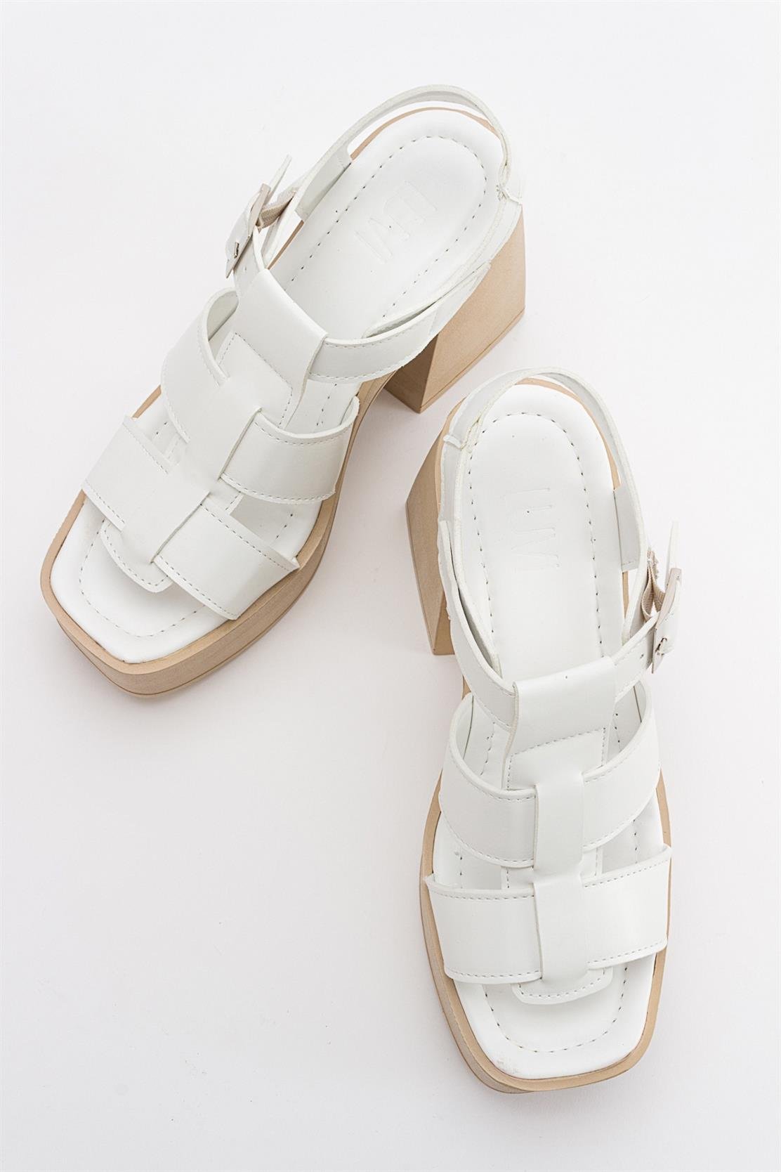 Prek - White Heeled Sandal (Women)
