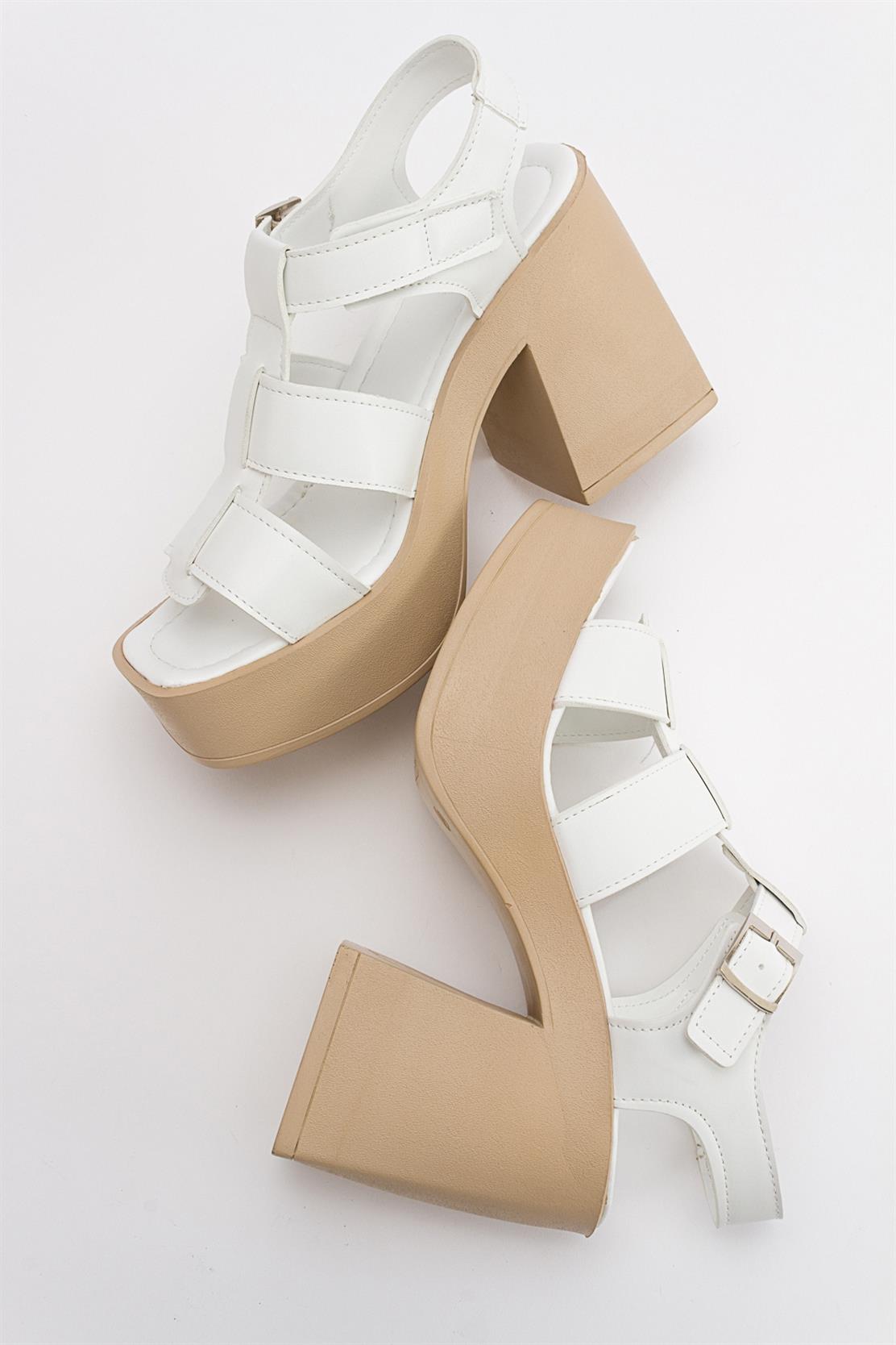Prek - White Heeled Sandal (Women)