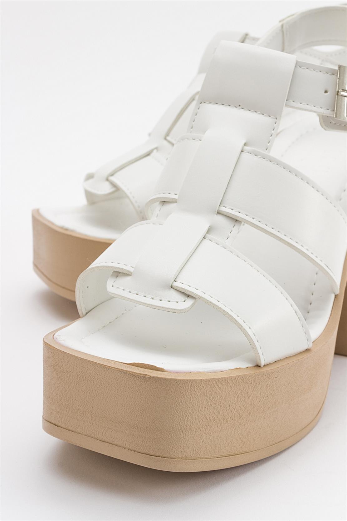 Prek - White Heeled Sandal (Women)