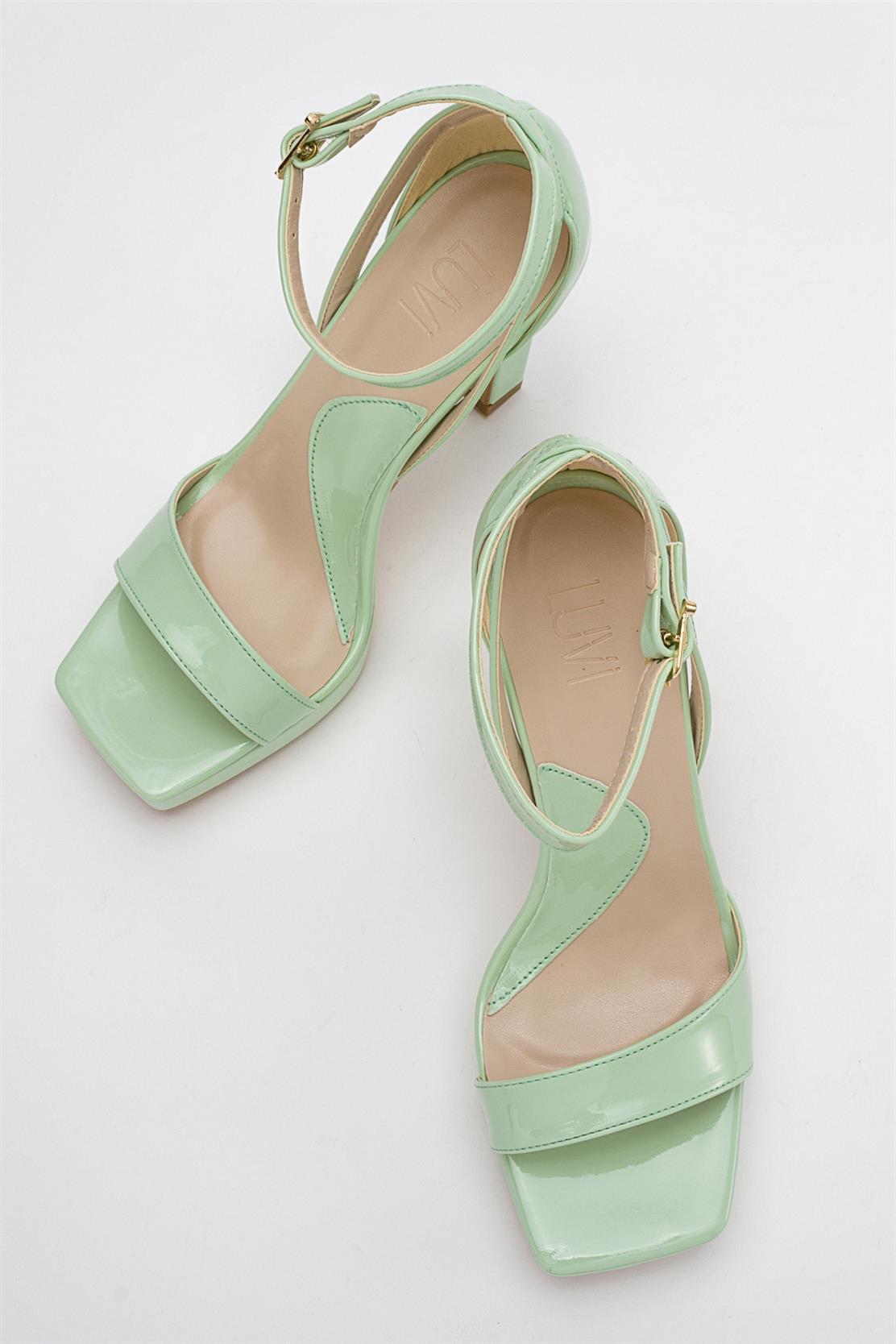 Mersia - Green Patent High Heel Pump (Women)