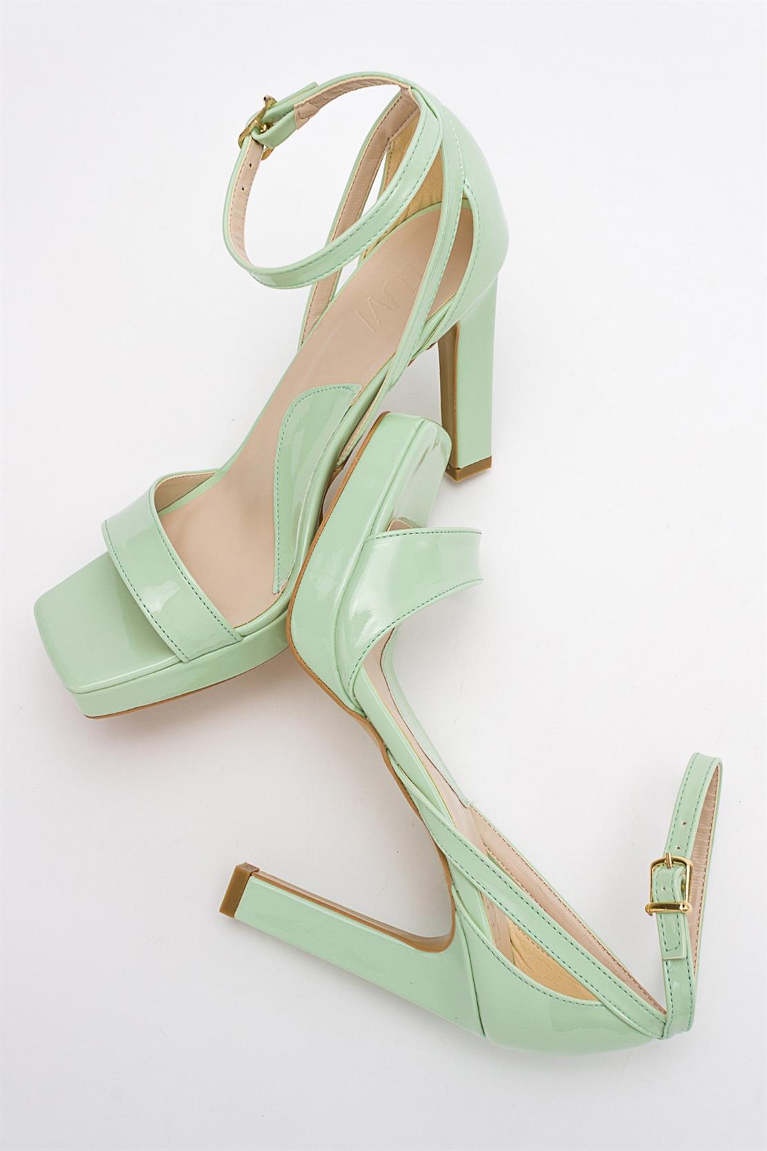 Mersia - Green Patent High Heel Pump (Women)