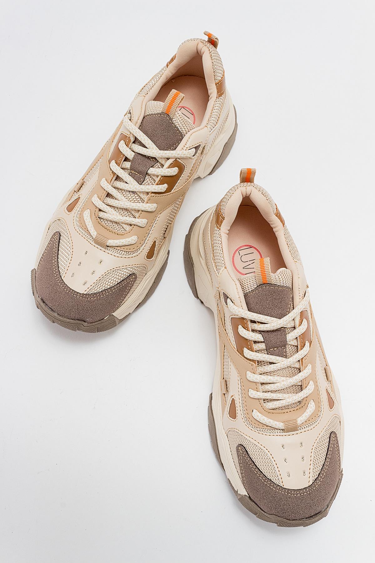 Loretta - Beige-Brown Sneaker (Women)