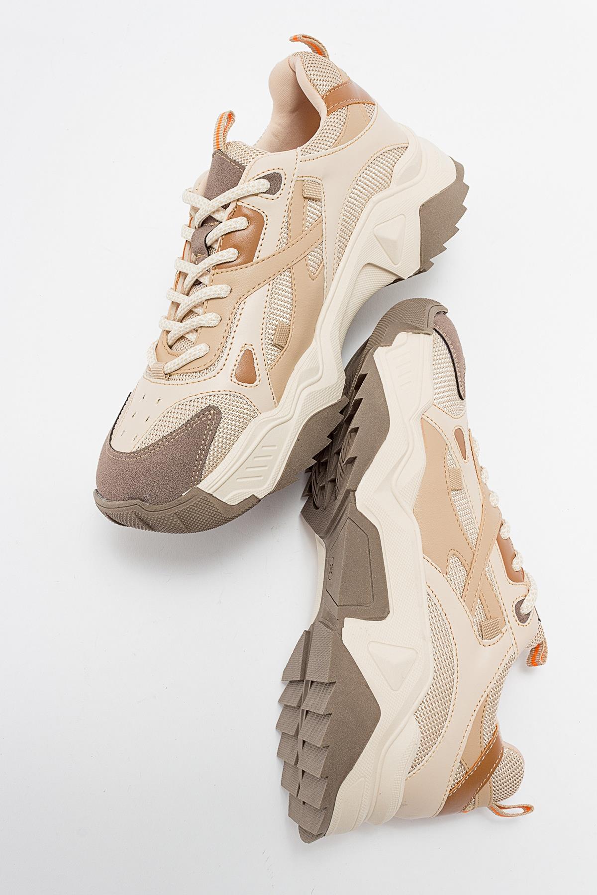 Loretta - Beige-Brown Sneaker (Women)