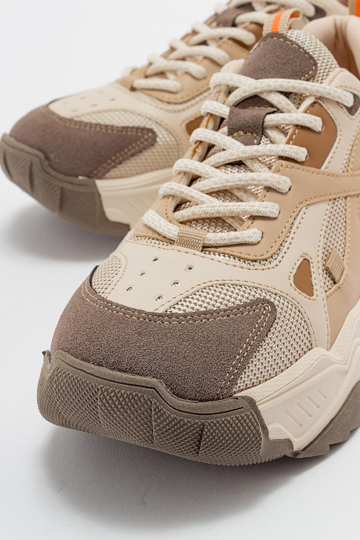 Loretta - Beige-Brown Sneaker (Women)