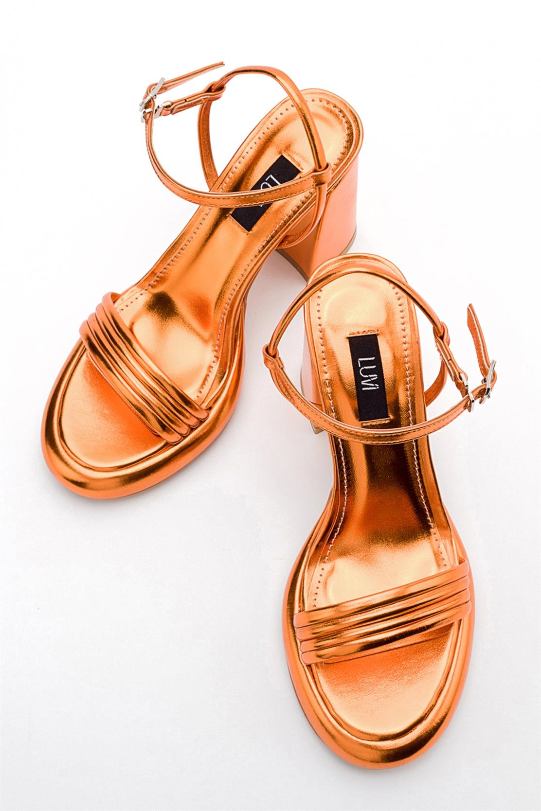 Posse - Orange Metallic Heeled Shoe (Women)