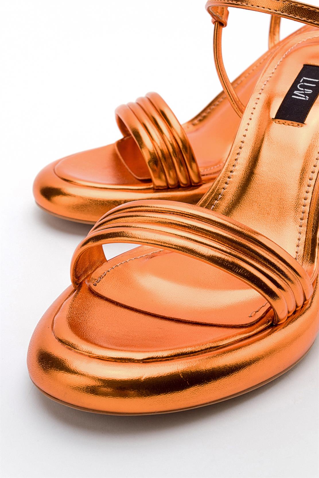 Posse - Orange Metallic Heeled Shoe (Women)