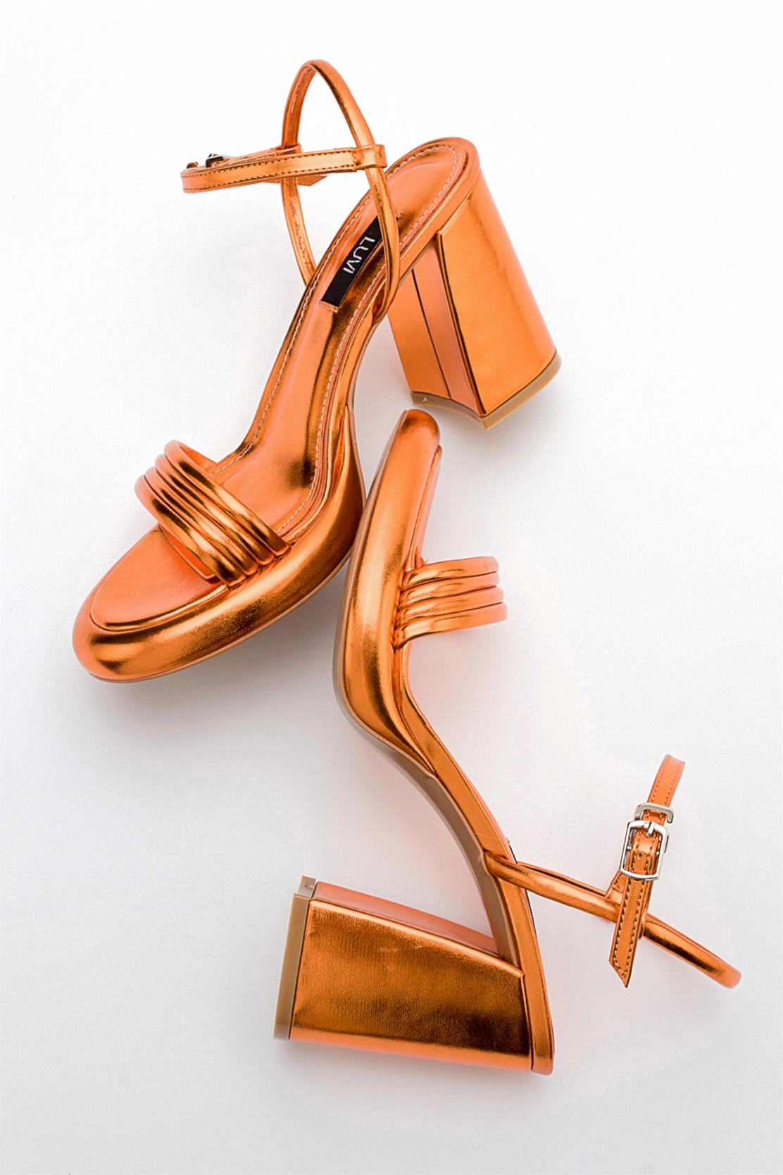 Posse - Orange Metallic Heeled Shoe (Women)